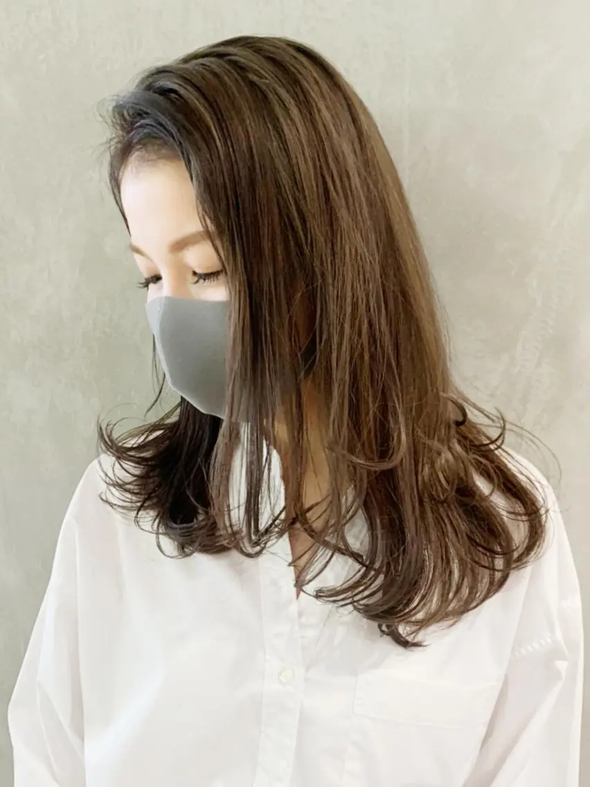 セミロング カラー パーマ ヘアアレンジ アッシュ ITbyALBUM 浦和店のヘアスタイル