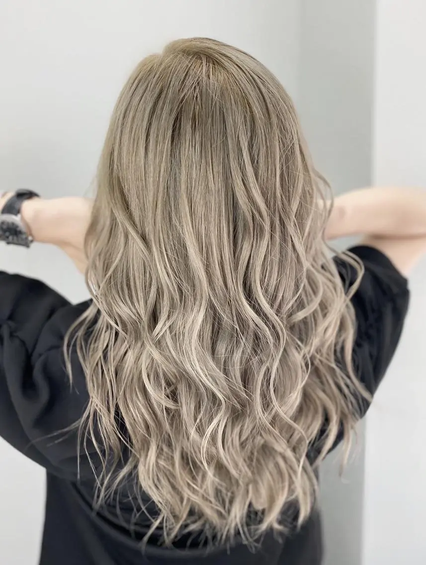 セミロング カラー ヘアカラー 🧡可愛い色落ち🧡 ハイトーン特化🧡のヘアスタイル