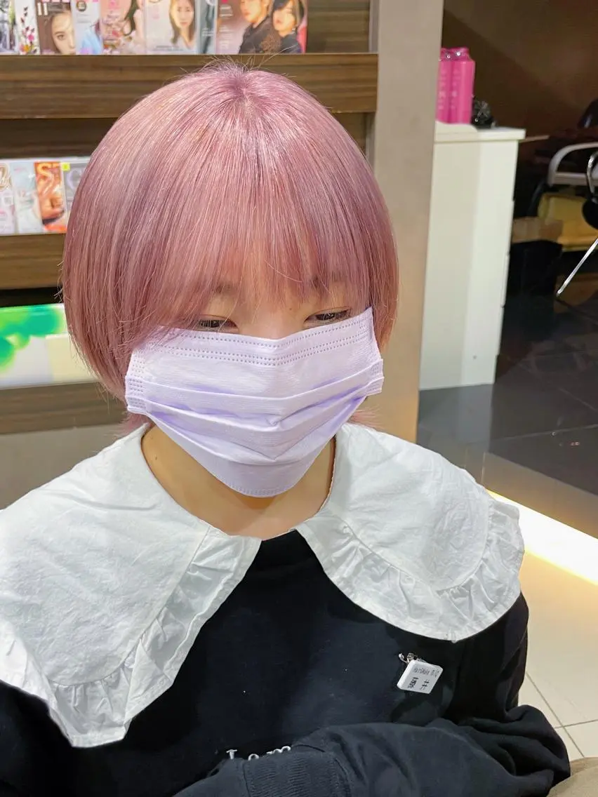 ショート ヘアカラー トリートメント ✨髪質改善/ハイトー ン/艶髪高山のヘアスタイル