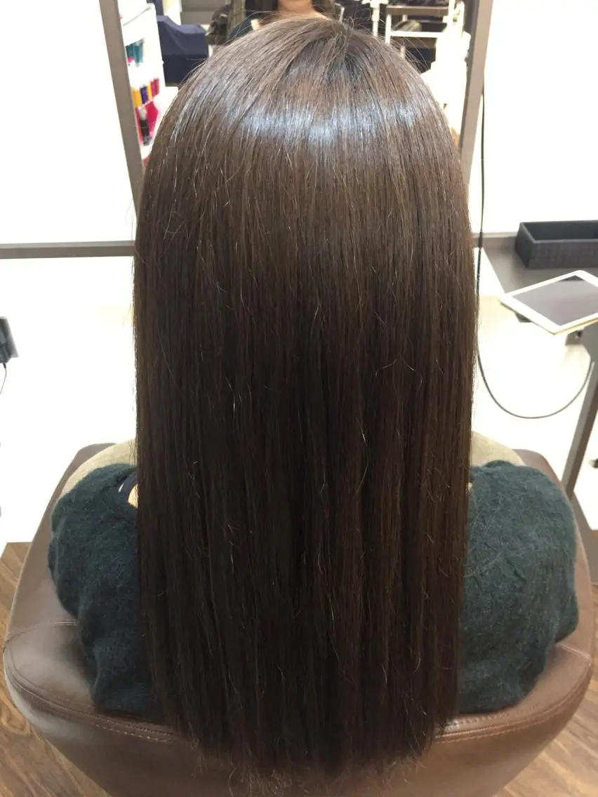 ロング カラー アッシュ ハイライトカラー ハイライト 杉本 らなのヘアスタイル