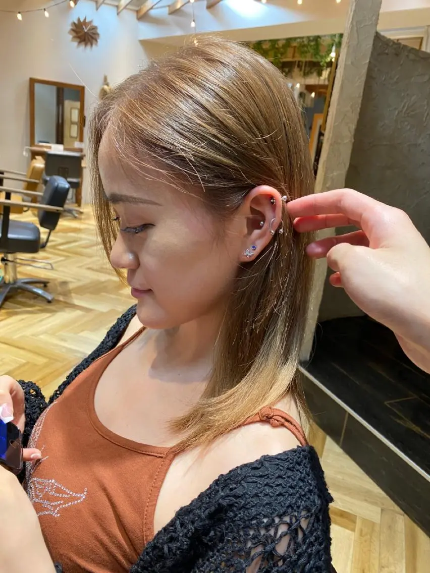 ミディアム カラー 美髪改善・レイヤー tadasuke⭐️のヘアスタイル