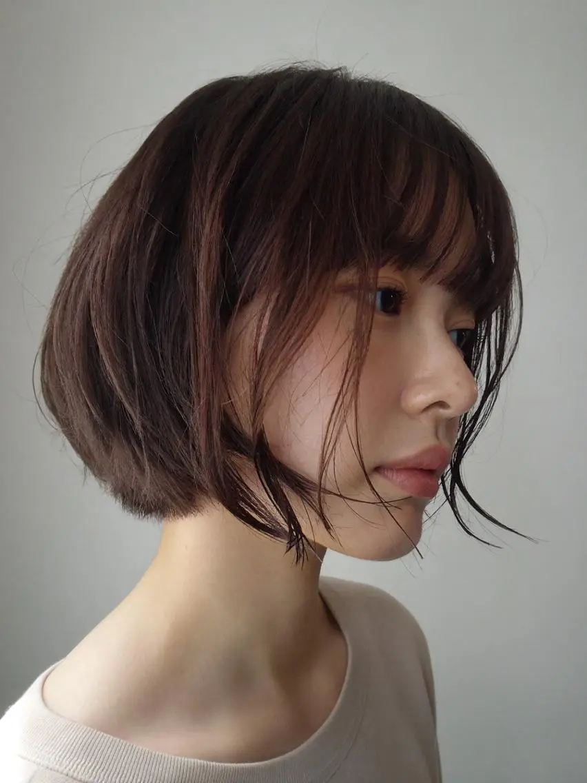 ショート ブラウン艶カラー / mizuki🎀のヘアスタイル