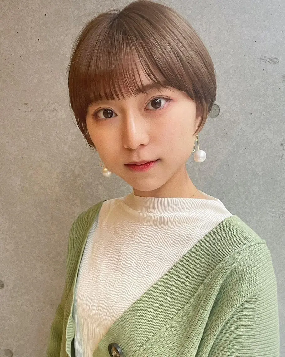 ショート ショートヘア 小顔カット ショート✂️ボブ✂️ 💎Ash茗荷谷💎のヘアスタイル