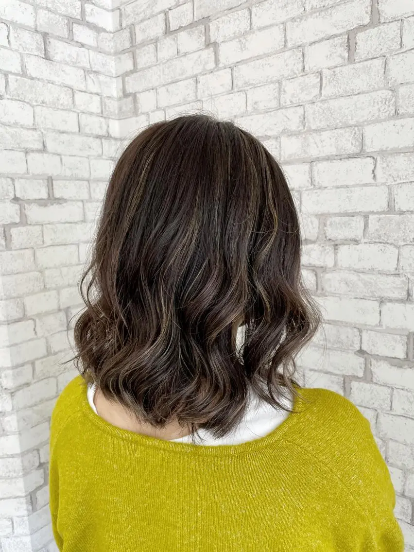 ミディアム カラー ヘアカラー 低ダメージ特化🌱 佐野優斗のヘアスタイル