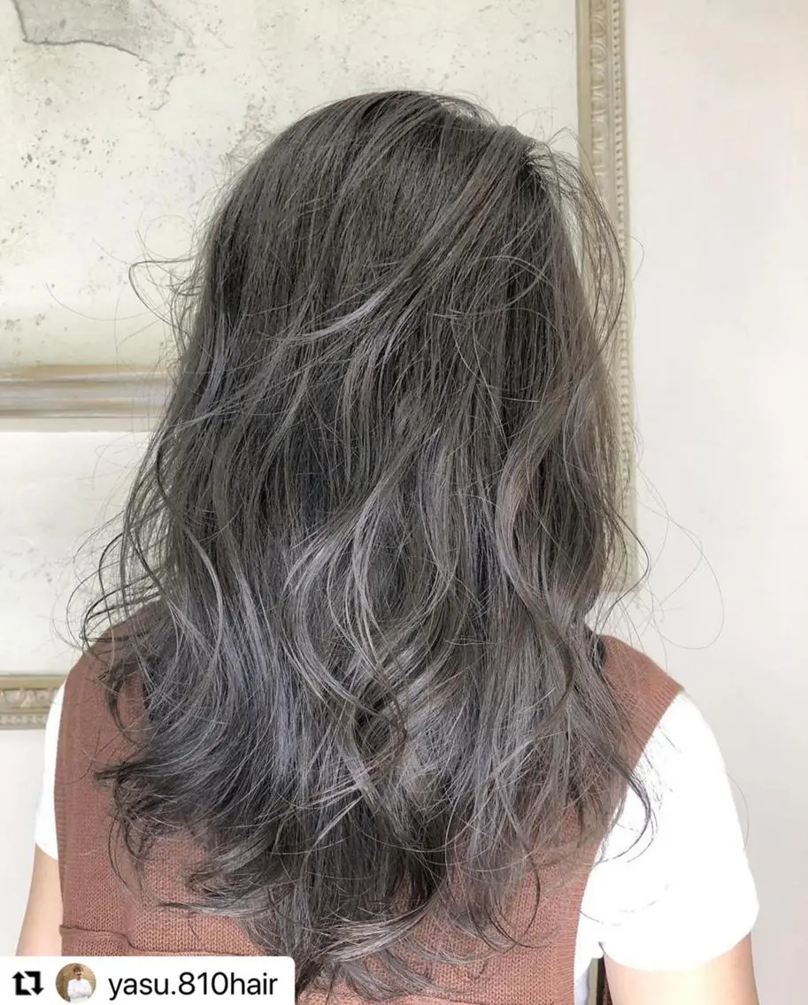 ミディアム カラー メンズ メンズブリーチ ブリーチ グレージュ 🩷Eny terrace🩷のヘアスタイル