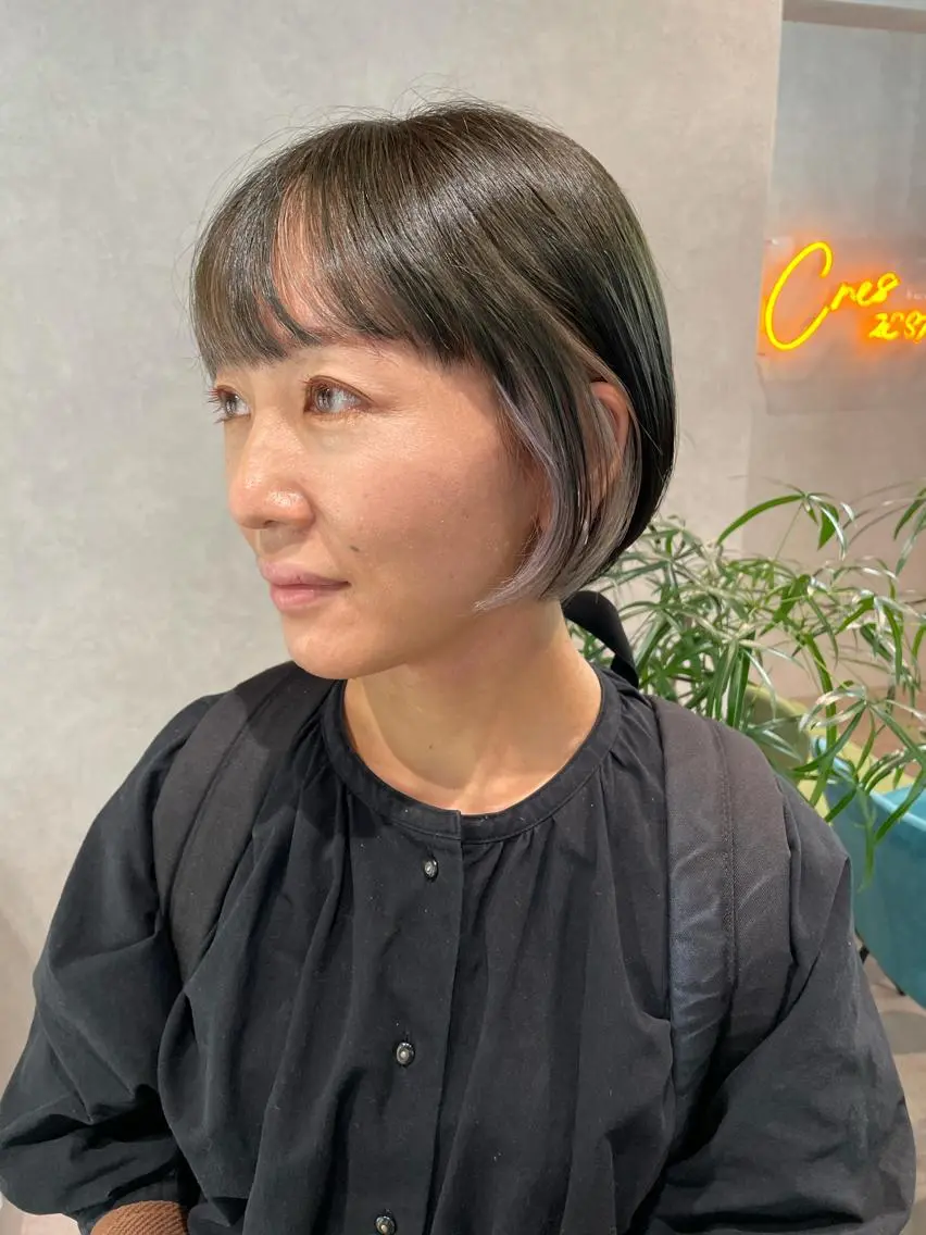 ショート カラー インナーカラー ヘアカラー ナチュラル透明感🌱 小山美樹子のヘアスタイル