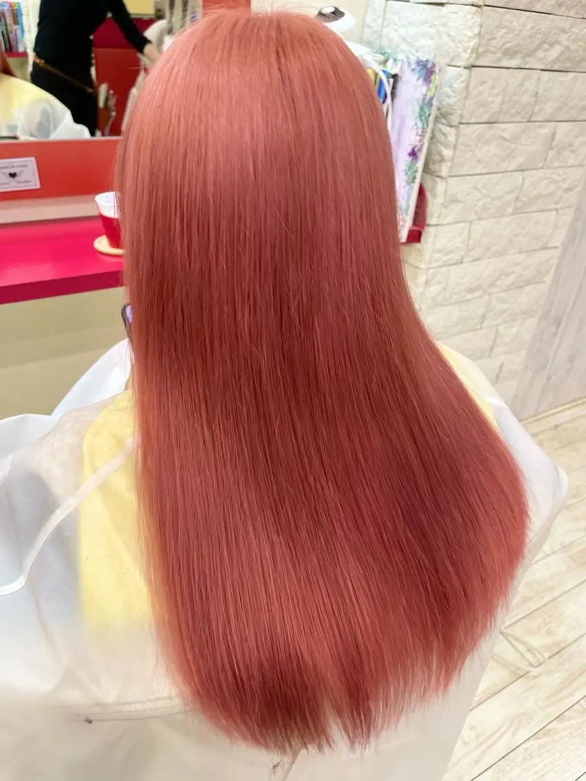 カラー ブリーチ ピンクカラー 髪質改善 ヘアカラー トリートメント かずくん🦩名古屋 ハイトーン/レイヤーのヘアスタイル