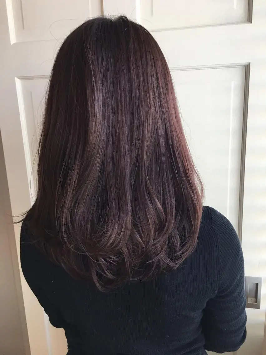 ミディアム セミロング ロング カラー レイヤーカット BLend 渋谷のヘアスタイル