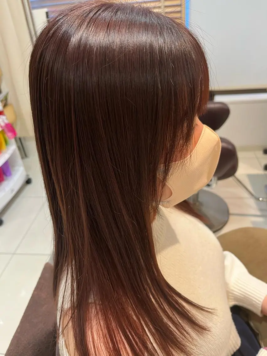 セミロング カラー なつな/ 透明感カラーのヘアスタイル