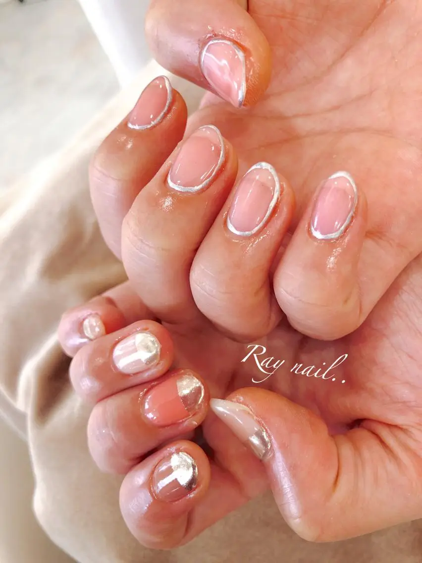 ネイル ミラーネイル nailsalon ∞ ﾐｶﾅﾙ ∞のネイルデザイン