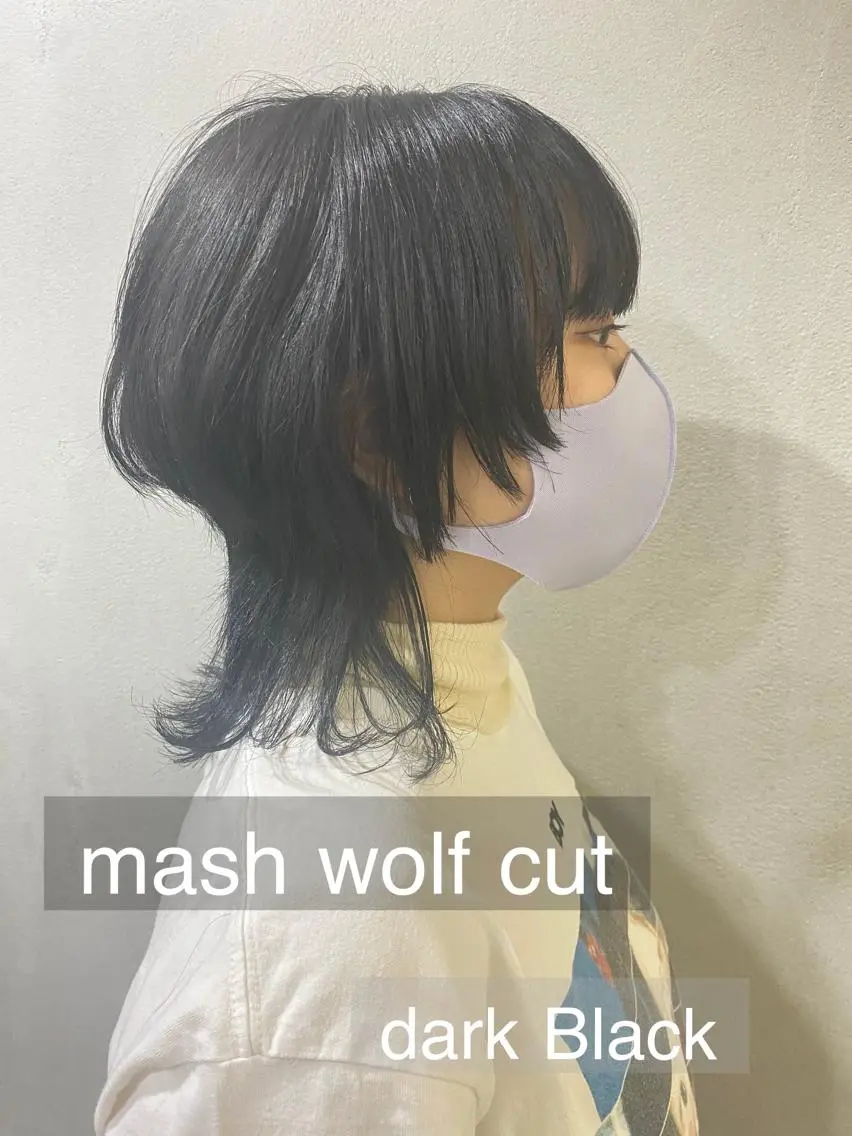 ミディアム デザインカット ウルフカット 舟橋 りんかのヘアスタイル