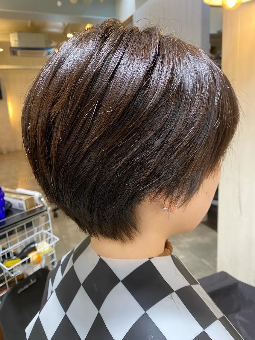 ショート カラー 丸みショート ショートヘア 米林 遼のヘアスタイル
