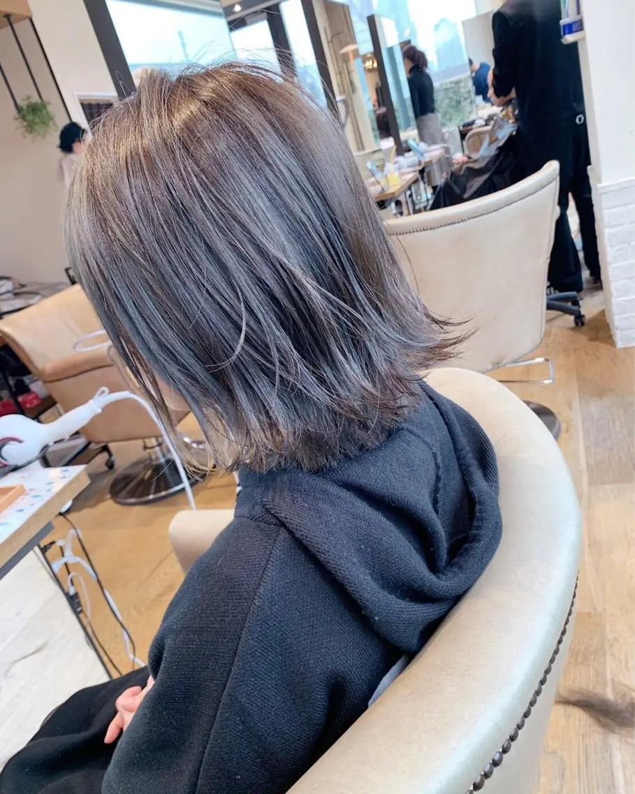 セミロング カラー ✨大人ショート特化 /カットモデル/銀座のヘアスタイル
