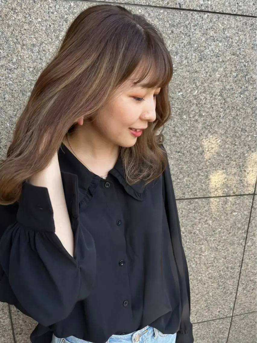 ロング ハイライト 髪質改善・ハイトーン 🌈SENAのヘアスタイル