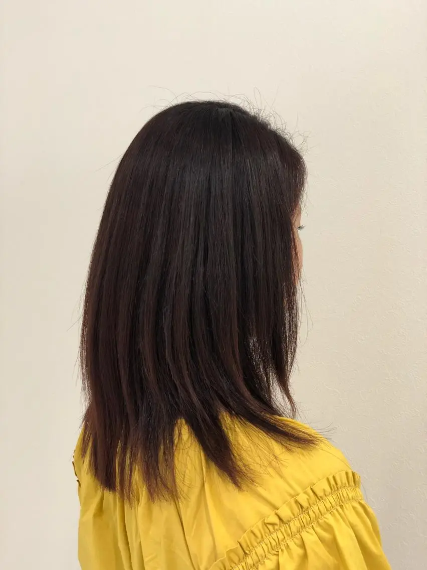 セミロング カット ヘアカラー トリートメント 渡邉 ケイジのヘアスタイル