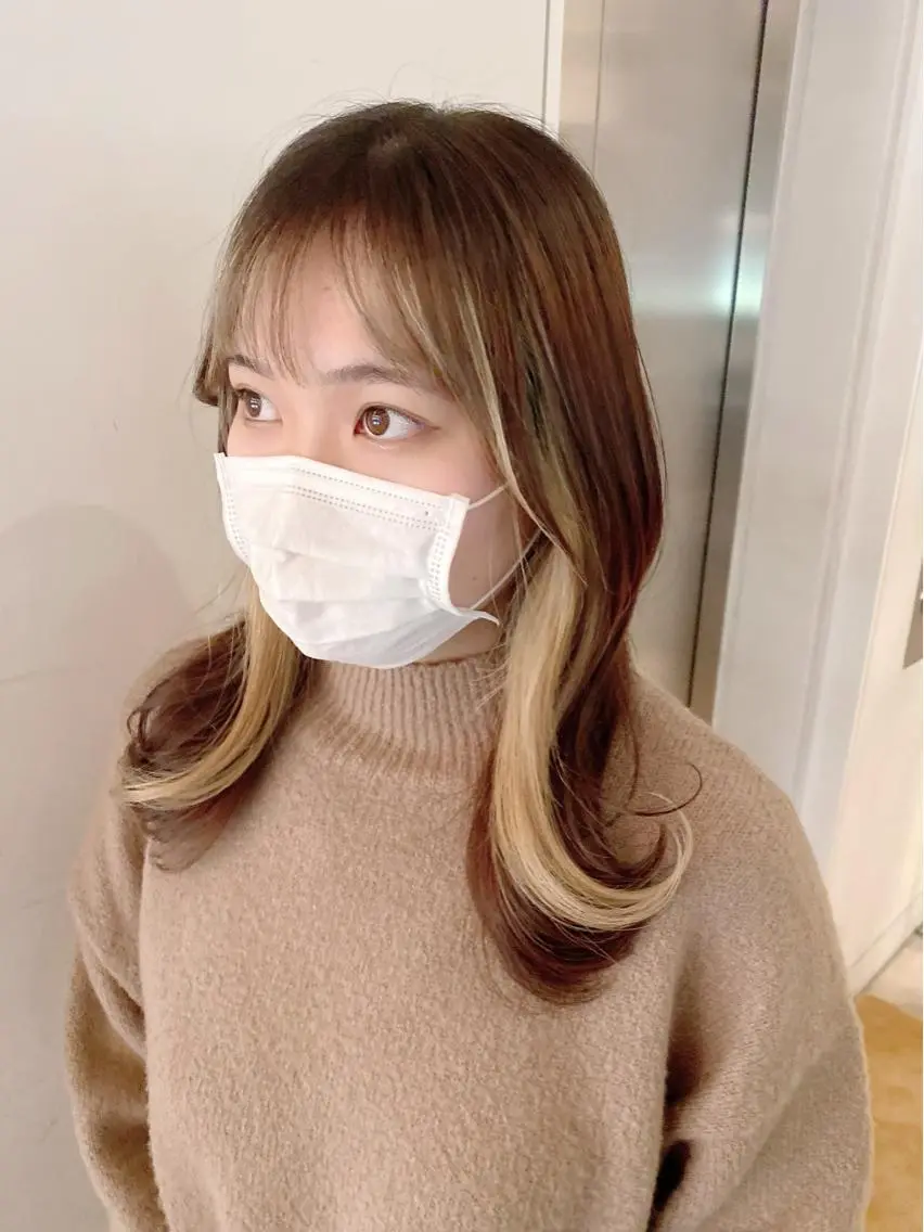 ミディアム カラー 隅野 恭生のヘアスタイル