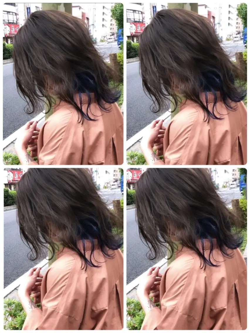 ミディアム カラー ブリーチ カット ヘアカラー ヨシダ トオルのヘアスタイル