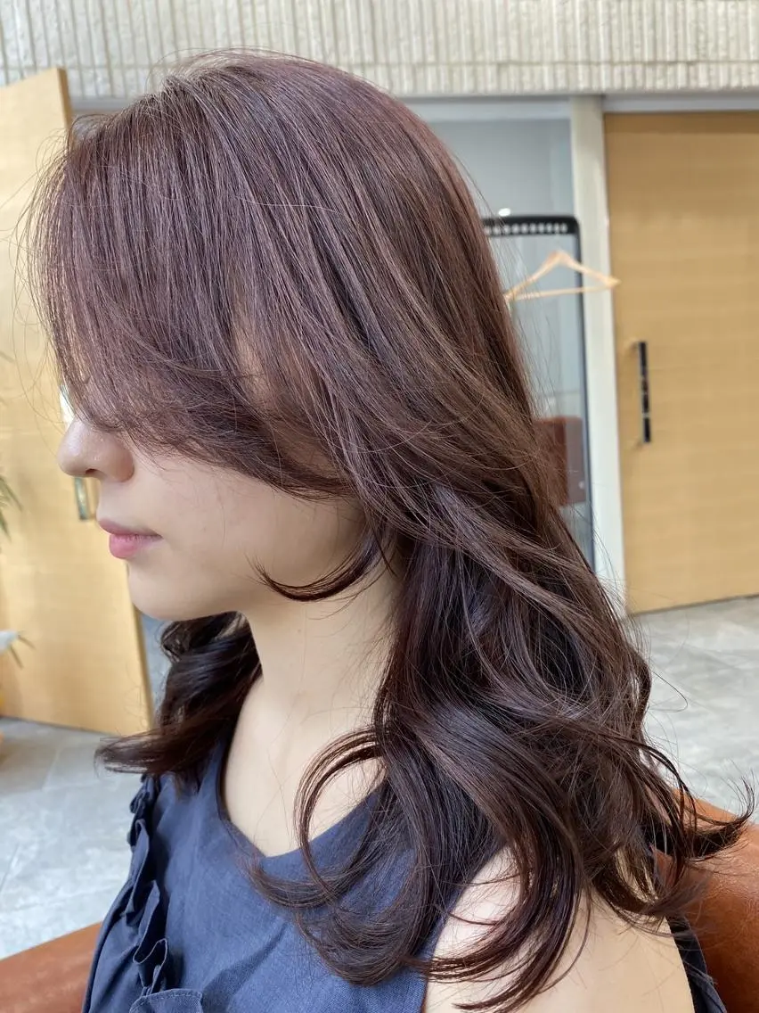 ミディアム カット ヘアカラー 韓国美容室出身 🌹Sana/梅田のヘアスタイル