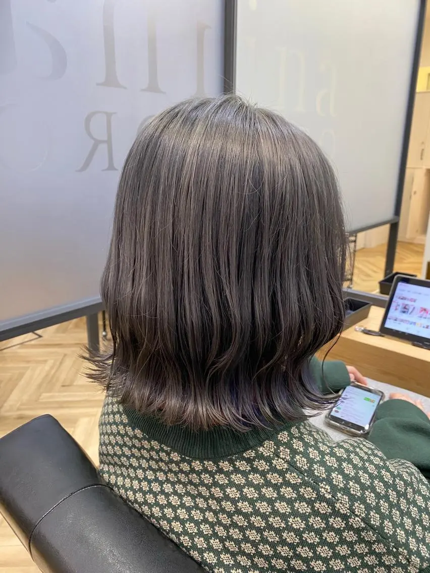 ミディアム ヘアカラー トリートメント 【Zina札幌大通】 店長　福間 和也のヘアスタイル