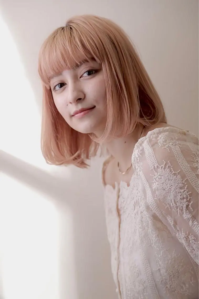 ミディアム カラー ボブ メンズパーマ&メンズ 縮毛矯正/平野/渋谷のヘアスタイル