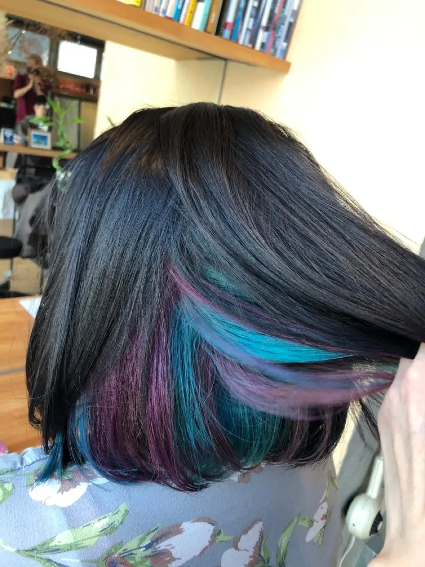 カラー ヘアカラー 両国駅徒歩1分⭐️ アイロン仕上げのヘアスタイル