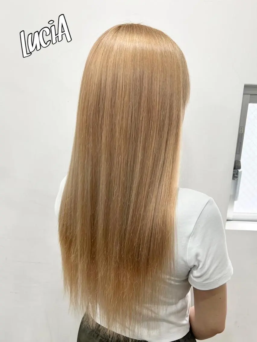 カラー ヘアアレンジ ロング エクステ7:30〜 LuciA\5900のヘアスタイル