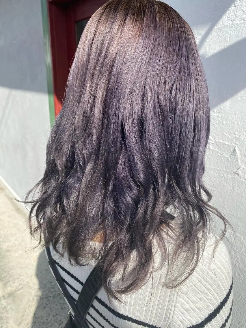 セミロング カラー ヘアアレンジ Design Color🐰アユミのヘアスタイル