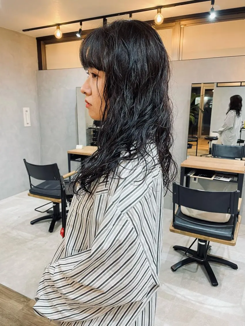 ロング パーマ Basis 田口豪司のヘアスタイル