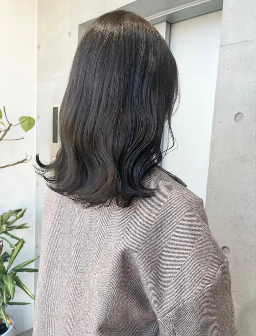 ミディアム カラー パーマ 透明感カラー✂︎ /縮毛矯正/YUKAのヘアスタイル