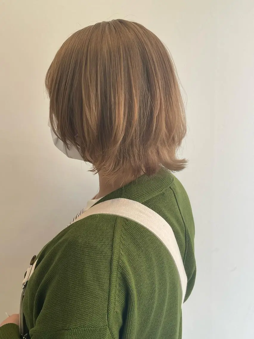 ミディアム ヘアカラー ハラダ リョウセイのヘアスタイル