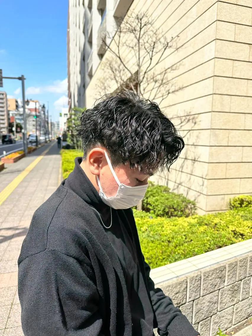 パーマ メンズ カット パーマ ハマベ イクト FLORENのヘアスタイル