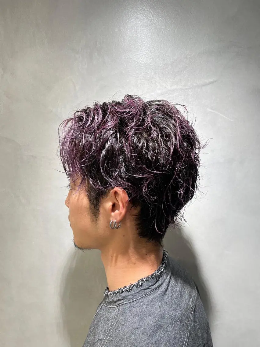 ミディアム カラー パーマ メンズ fifth 石川 凪のヘアスタイル