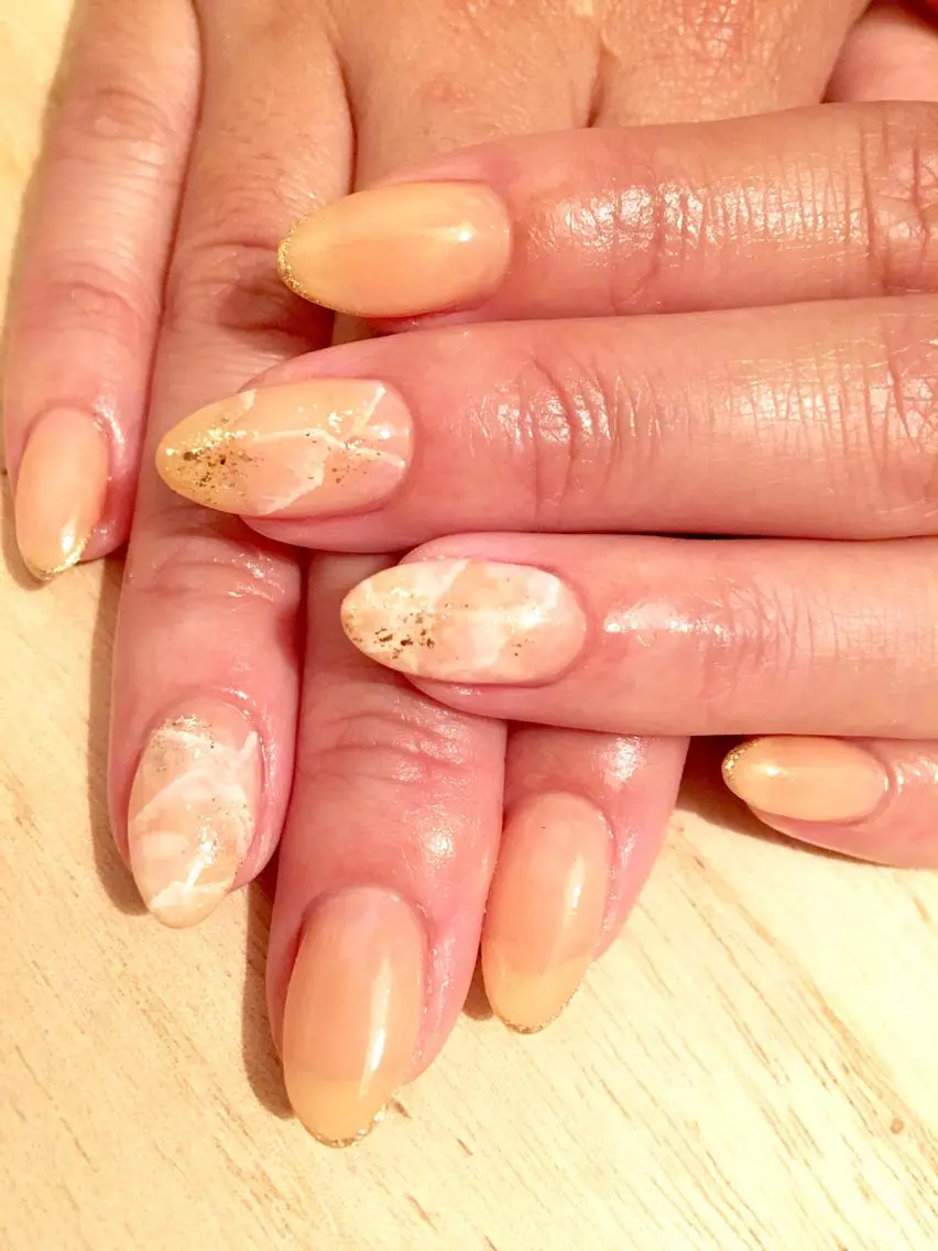 ネイル 大理石ネイル(マーブル) ワンカラーネイル ハンドネイル LIAN- nailのネイルデザイン