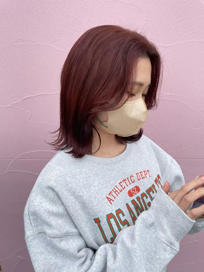 カラー カット ヘアカラー トリートメント ブリーチ/韓国 ひなたのヘアスタイル