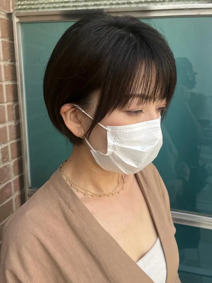 ミディアム カラー パーマ ヘアアレンジ メンズ キッズ ネイル マツエク・マツパ ミディアムパーマ メンズパーマ ブラウンカラー ケアカラー 透明感カラー 久木原 ゆりのヘアスタイル