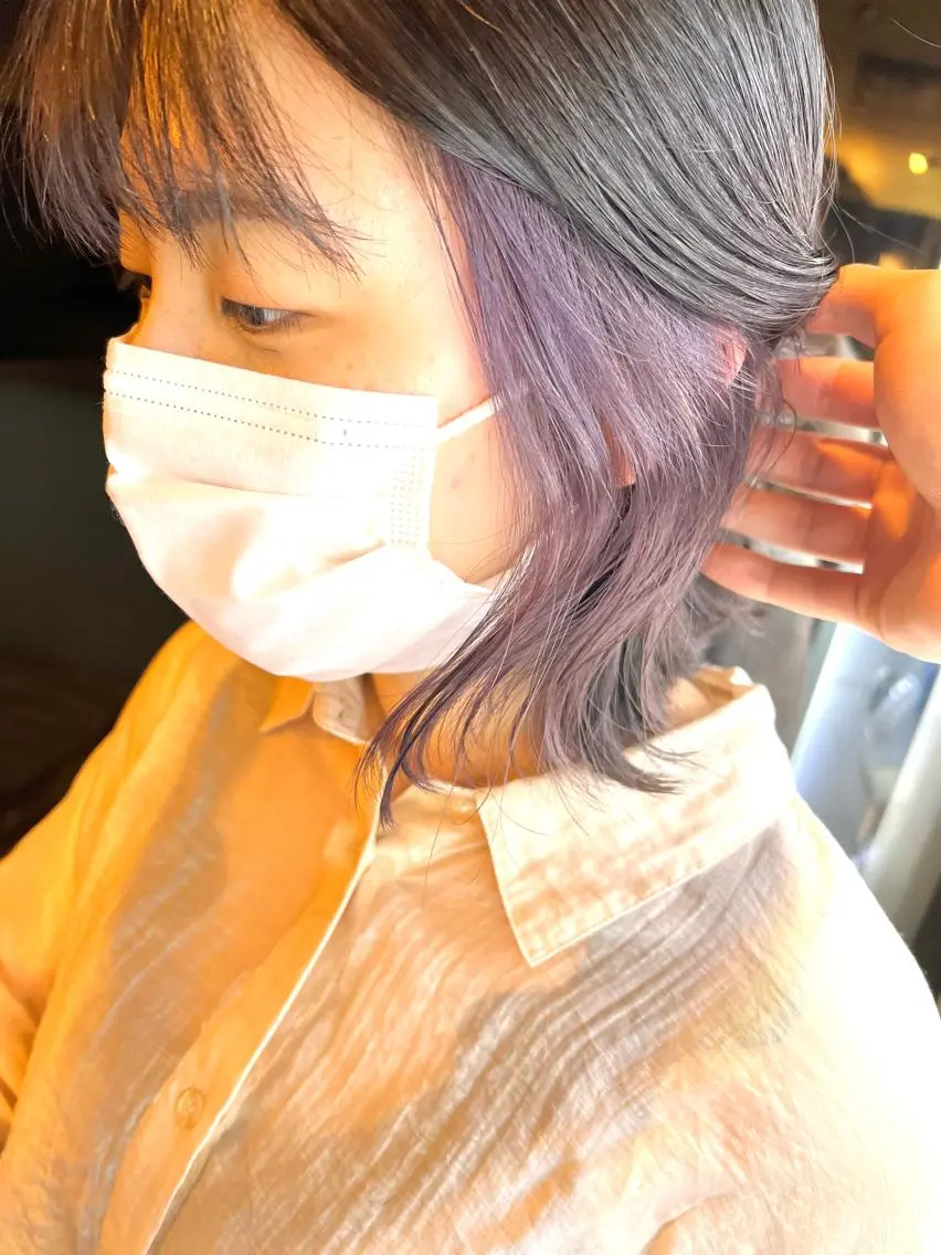 ショート カラー バイオレットカラー 💎透明感カラー特化 💎TAISEIのヘアスタイル