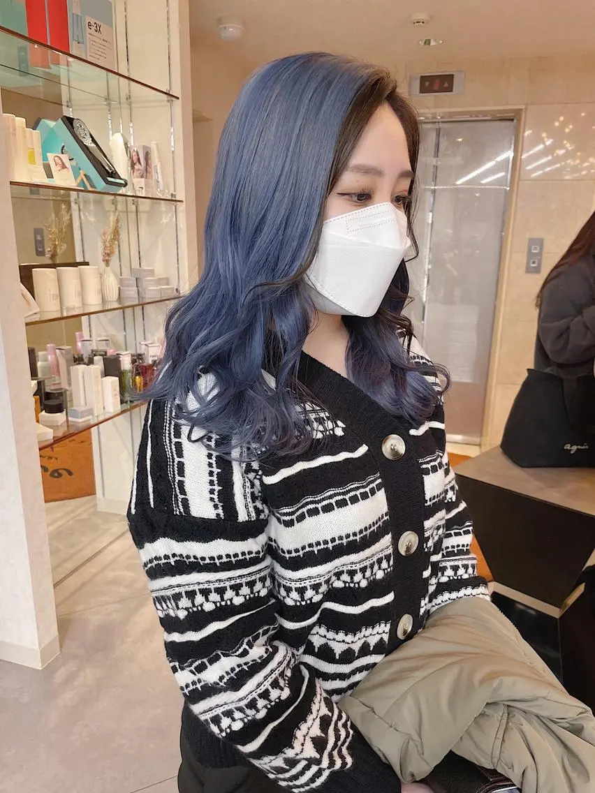 カラー カット ヘアカラー 韓国×艶髪 さきのヘアスタイル