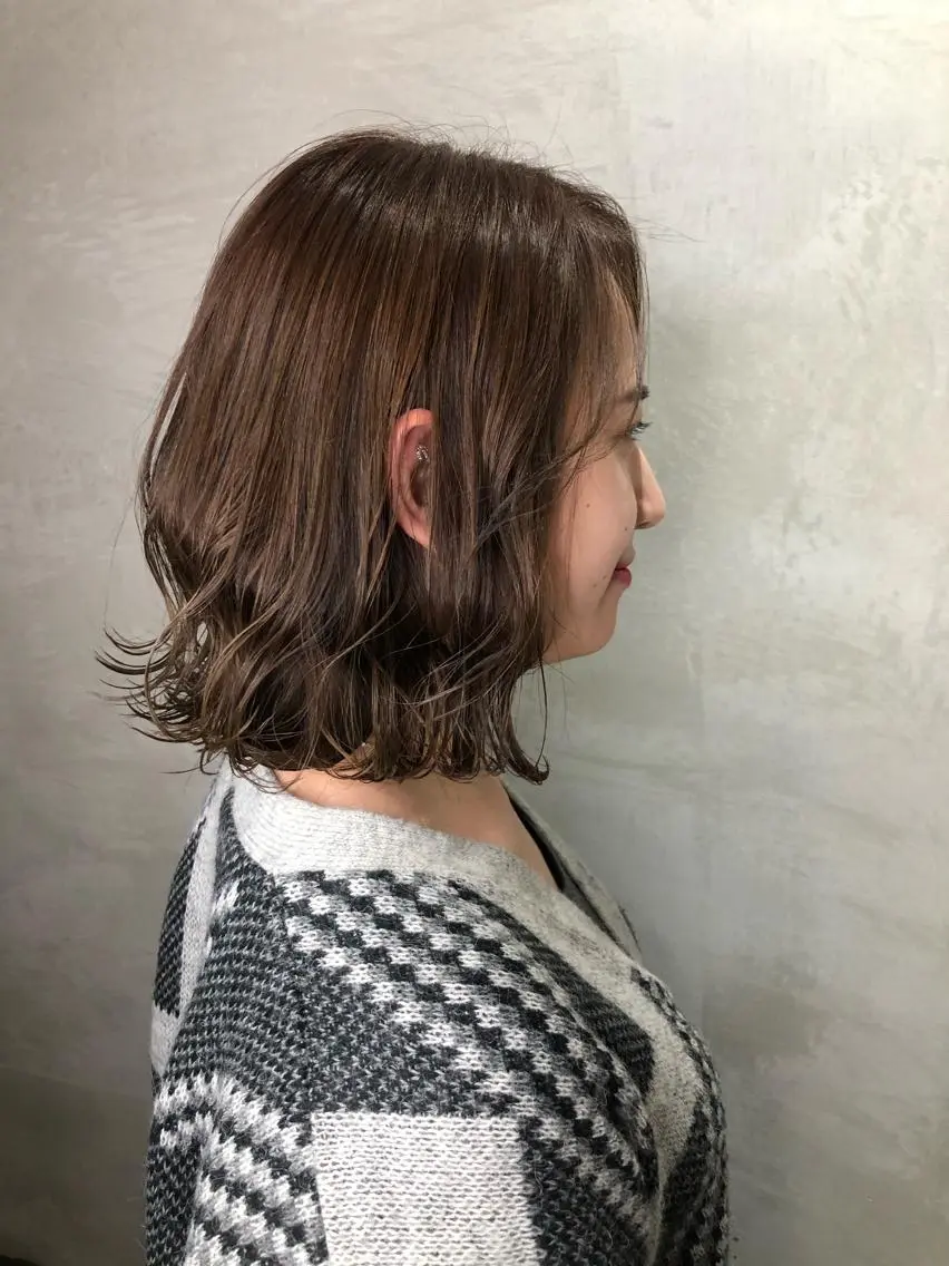 ショート カラー パーマ ヘアアレンジ カット ヘアカラー トリートメント 新宿/顔周りカット +レイヤー=しずく♩のヘアスタイル
