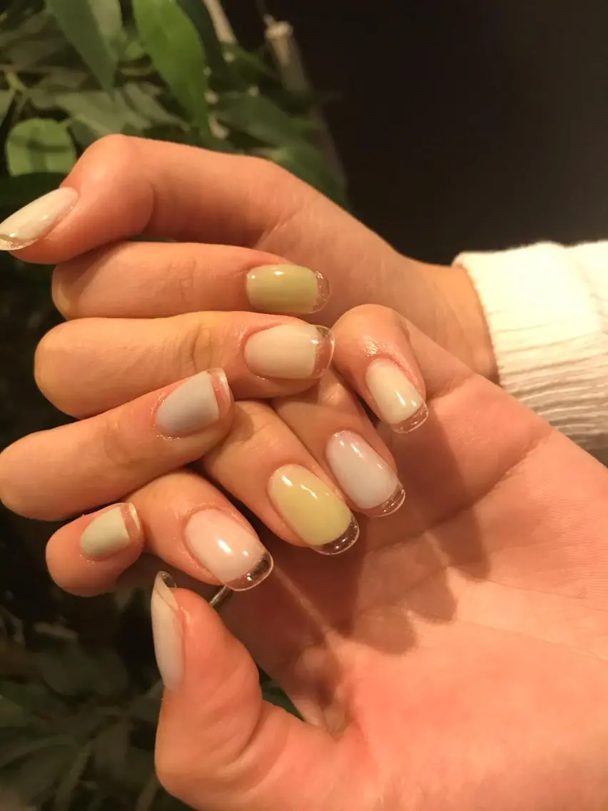 ネイル クリアネイル フレンチネイル emunail あやかのネイルデザイン