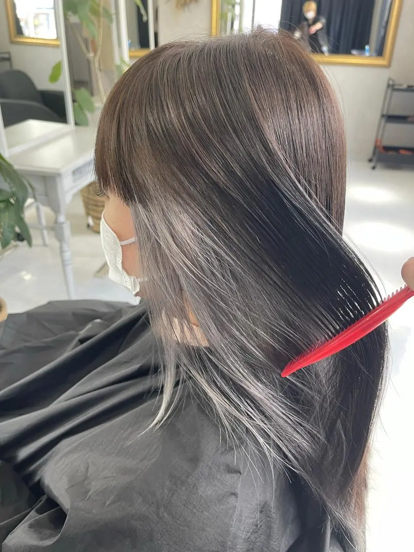 ロング カラー ベージュカラー ホワイトベージュ 穐山  翔【店長】 髪質改善/ハイライトのヘアスタイル
