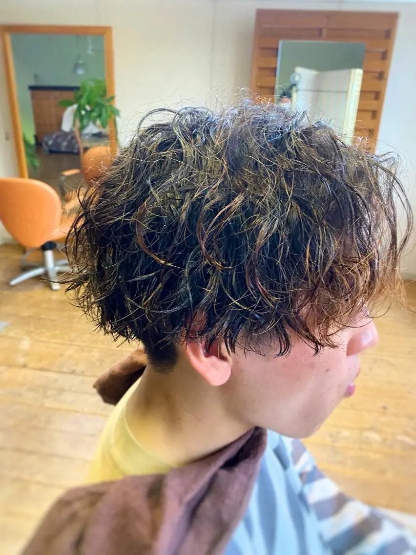 ミディアム カット パーマ タカハシ ユウヤのヘアスタイル