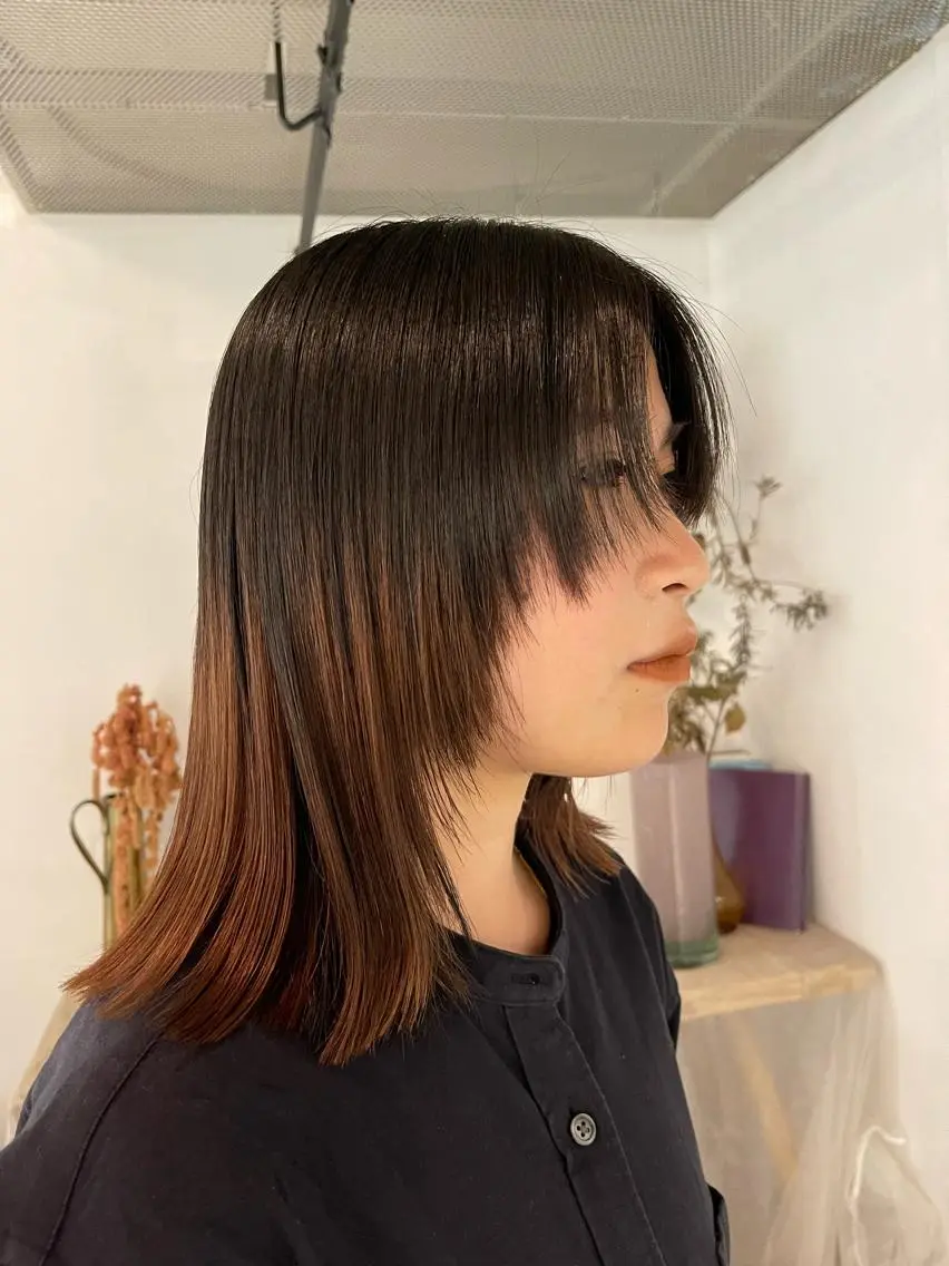 ミディアム 顔まわりレイヤー レイヤーカット ボブ/レイヤー /河内温太のヘアスタイル