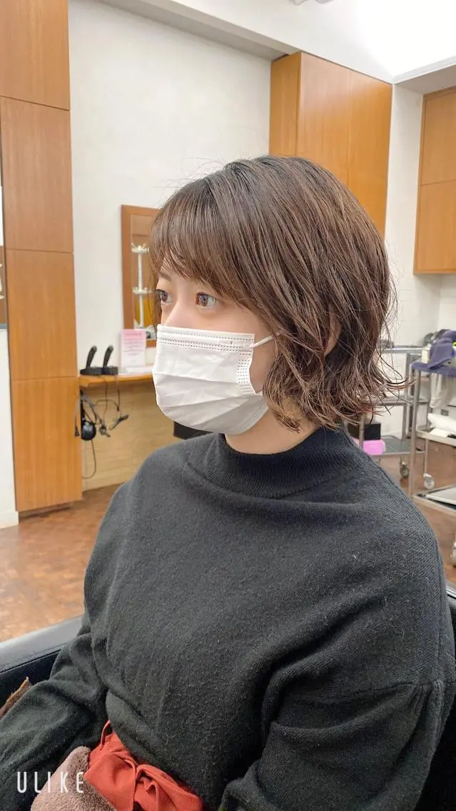 ショート パーマ 似合わせレイヤー/ ケアパーマ/高倉のヘアスタイル