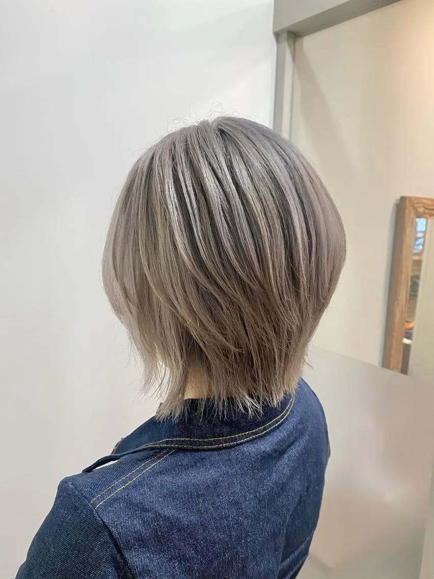 ミディアム カラー カット ヘアカラー たなか もえなのヘアスタイル