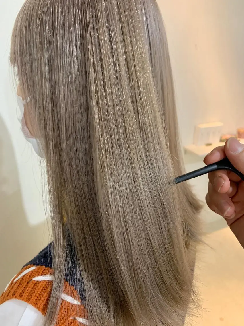 セミロング ヘアカラー トリートメント ダブルカラー/透明感 💈JUNYA💈のヘアスタイル