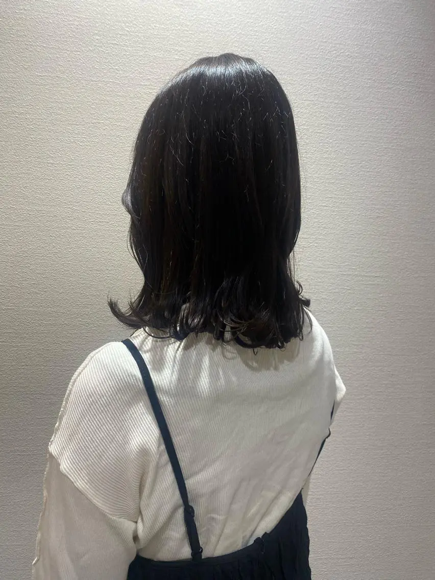 セミロング カラー 似合わせレイヤー/ Wカラー🧸こころのヘアスタイル