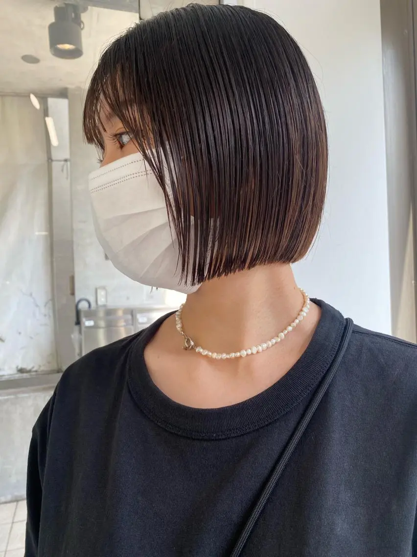 ショート カラー カット ヘアカラー トリートメント センターパート/ レイヤー/ayuのヘアスタイル