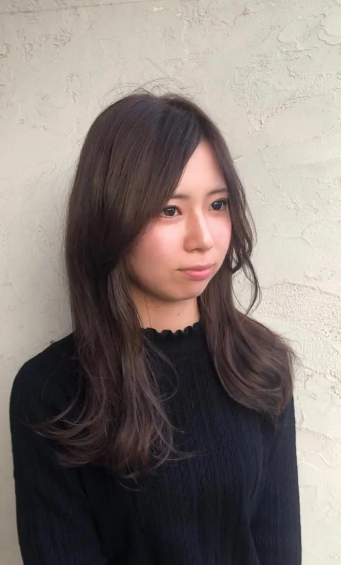 ロング カット ヘアカラー トリートメント 菊池 幹のヘアスタイル