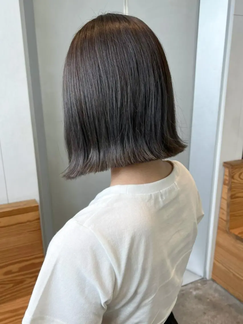 ミディアム パーマ カラー ヘアアレンジ ボブ ITbyALBUM 藤沢店のヘアスタイル