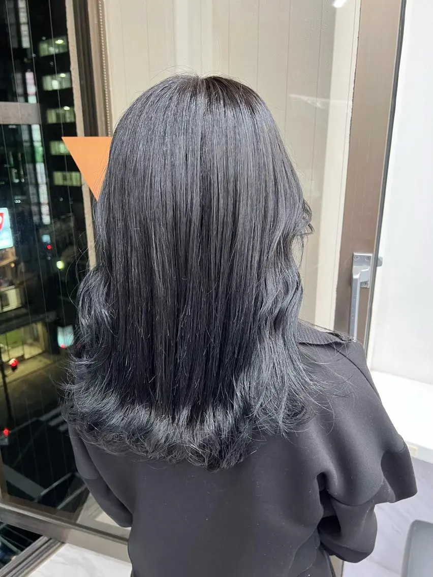 セミロング カラー パーマ ヘアアレンジ メンズ キッズ ネイル マツエク・マツパ 上品＆韓国風 🥀海心🥀のヘアスタイル